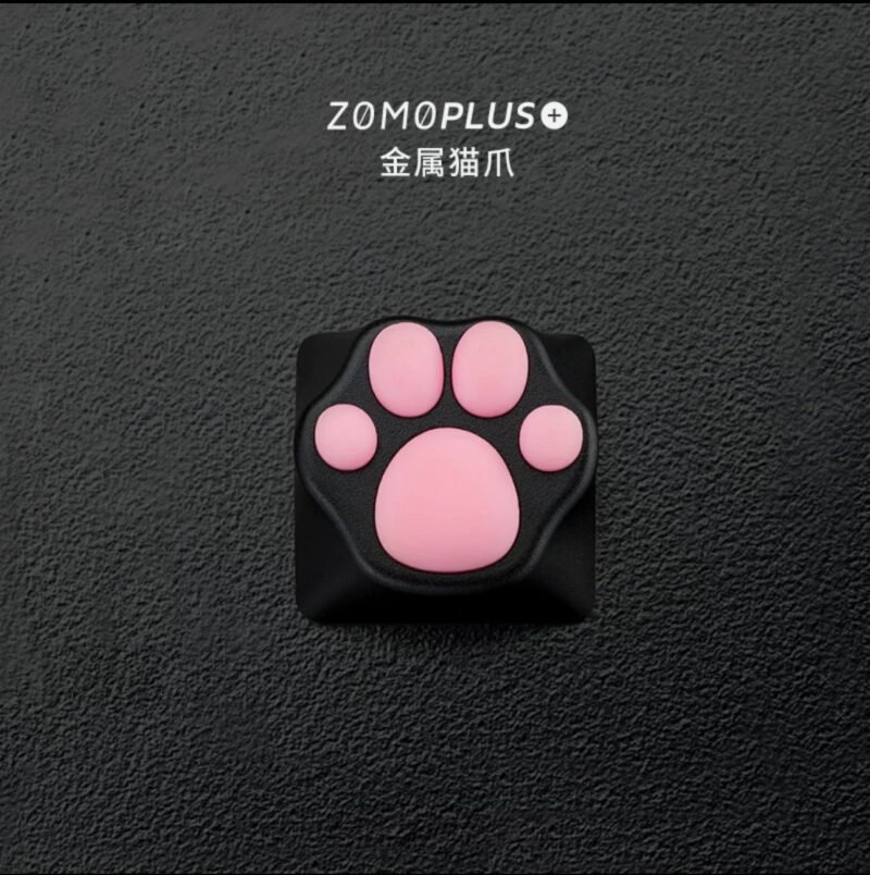 ZOMOPLUS Catty – Black & Pink Cat’s Paw DIY Customized Key Cap - Image 3