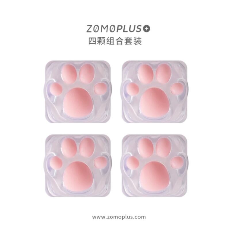 ZOMOPLUS Catty – Transparent White Cat’s Paw DIY Customized 3D Printed Key Cap - Image 5
