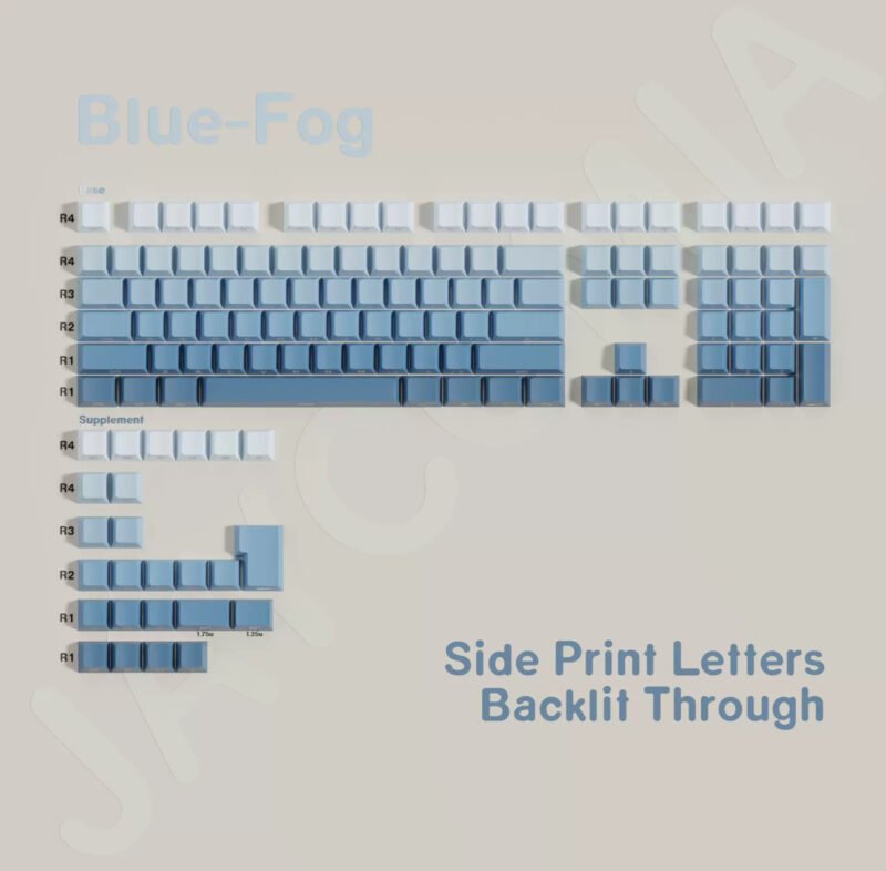 Customized DIY Gradient Side Print PBT Key Caps for Mechanical Keyboards