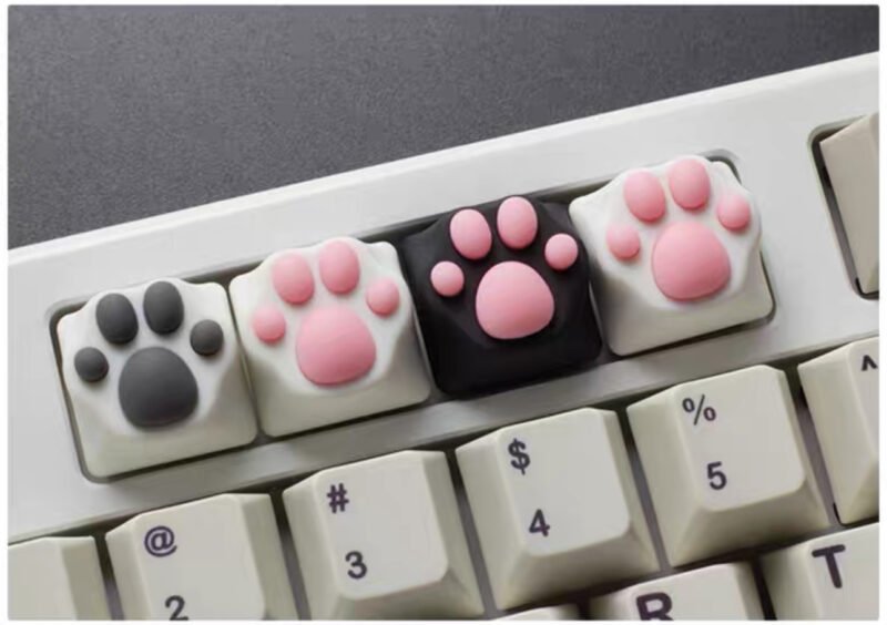 ZOMOPLUS Catty – Black & Pink Cat’s Paw DIY Customized Key Cap - Image 7