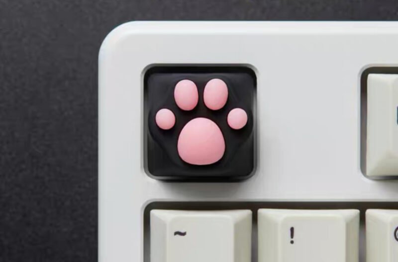 ZOMOPLUS Catty – Black & Pink Cat’s Paw DIY Customized Key Cap - Image 5