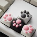 ZOMOPLUS Catty – Black & Grey Cat’s Paw DIY Customized Key Cap - Image 4