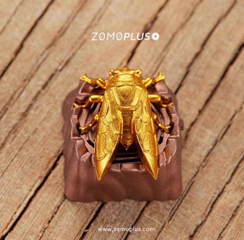 ZOMOPLUS Fantastic Beasts Series  – Golden Cicada Customized Aluminum Key Cap - Image 4