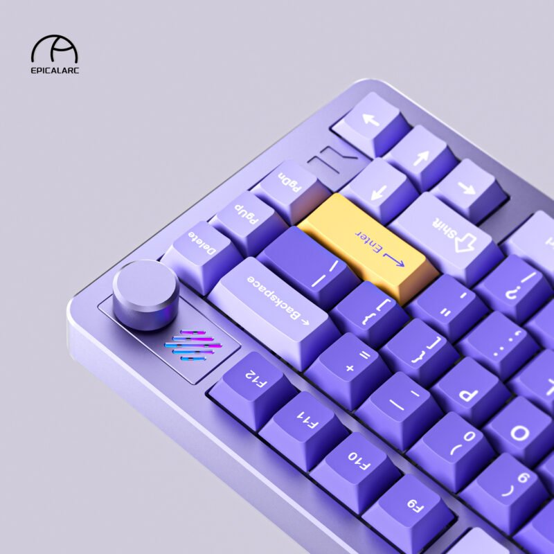 FURYCUBE F75 Wireless 3 Mode Mechanical with Knob Gaming Keyboard Hot Swappable  – 【Violet】- Only at EpicalArc - Image 6
