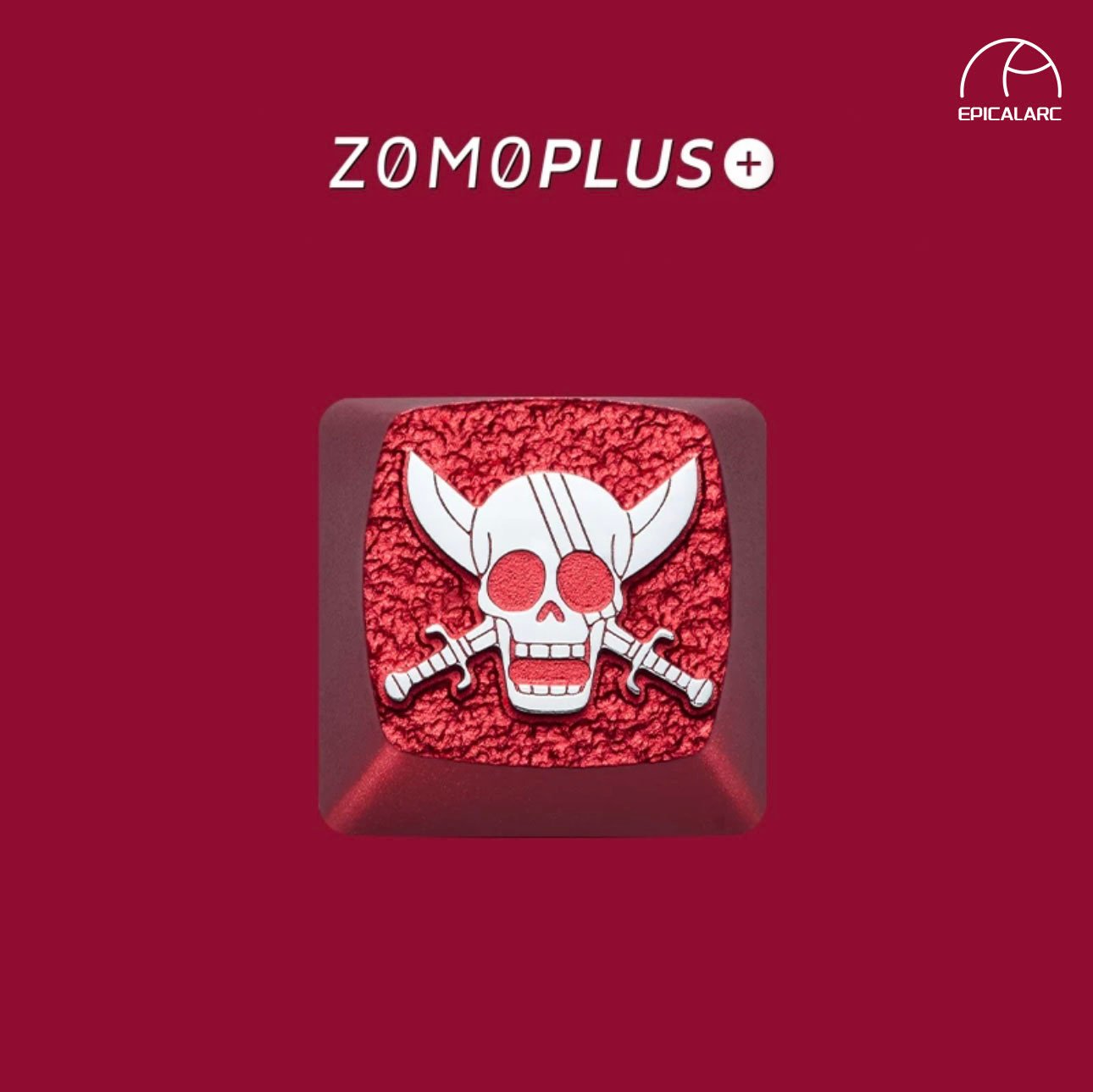 ZOMOPLUS One Piece – Red-Haired Shanks DIY Customized Aluminum Metal Key Cap