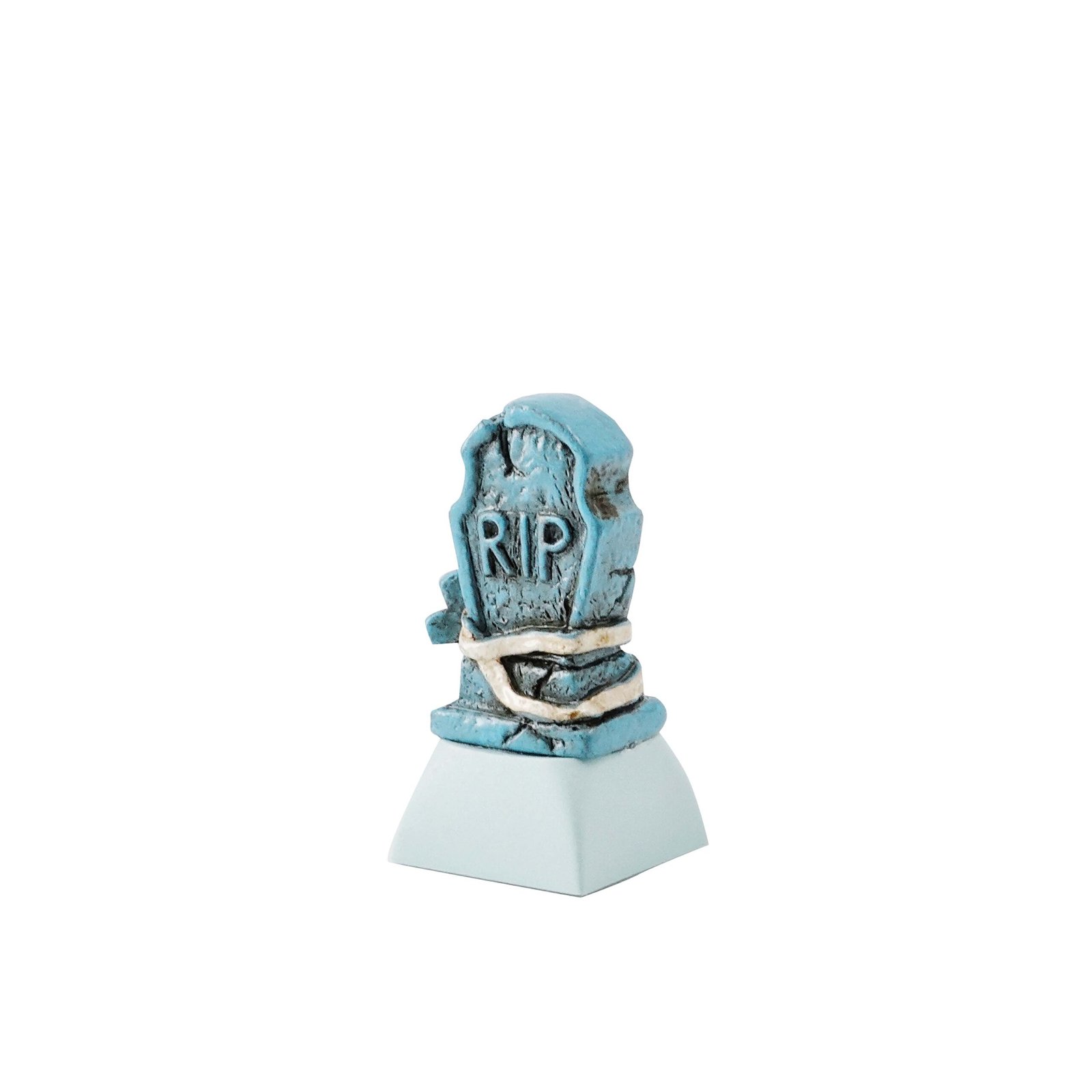 Blue Tombstone Halloween Key Cap