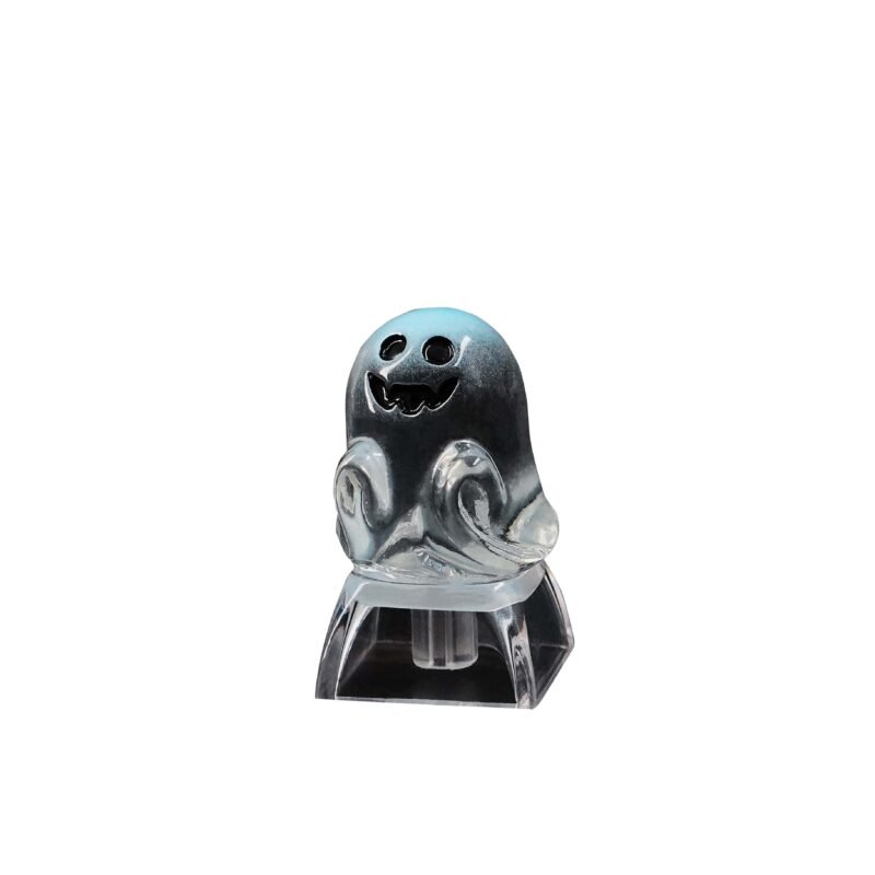 Blue Head Transparent Ghost Halloween Key Cap