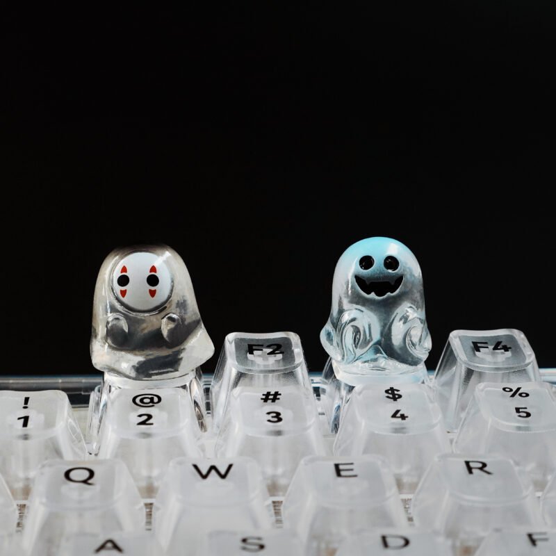 Blue Head Transparent Ghost Halloween Key Cap - Image 2