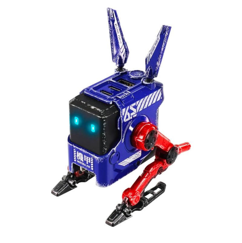 GravaStar 65W USB C Robot Fast Charger Block War Damaged Blue